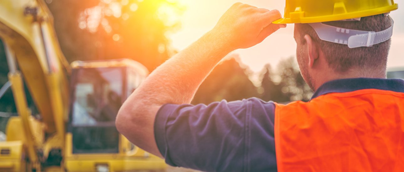 Construction Worker with Excavator