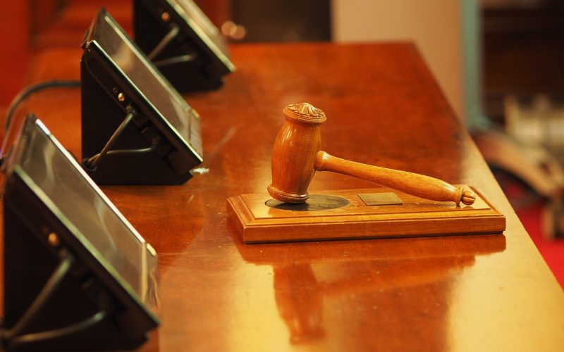 Gavel in hearing room