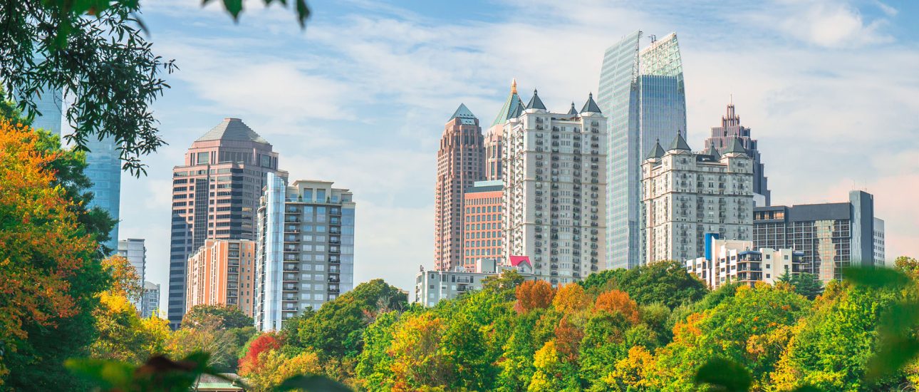 Midtown Atlanta Georgia Skyline in Fall