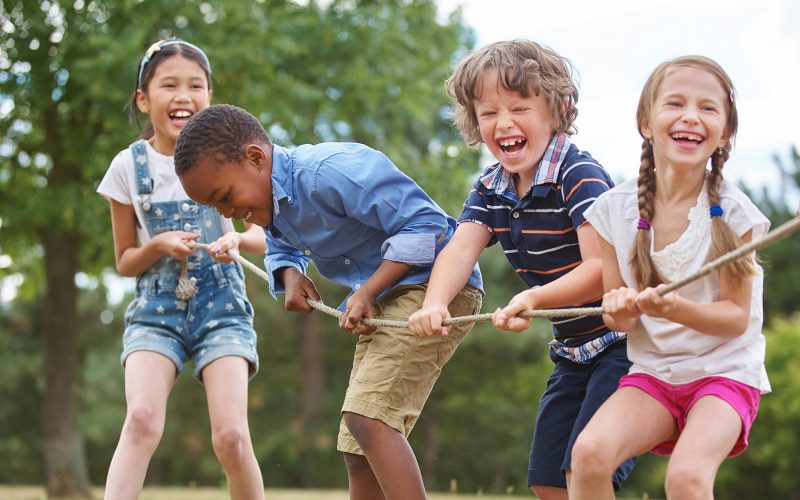 Children playing outside