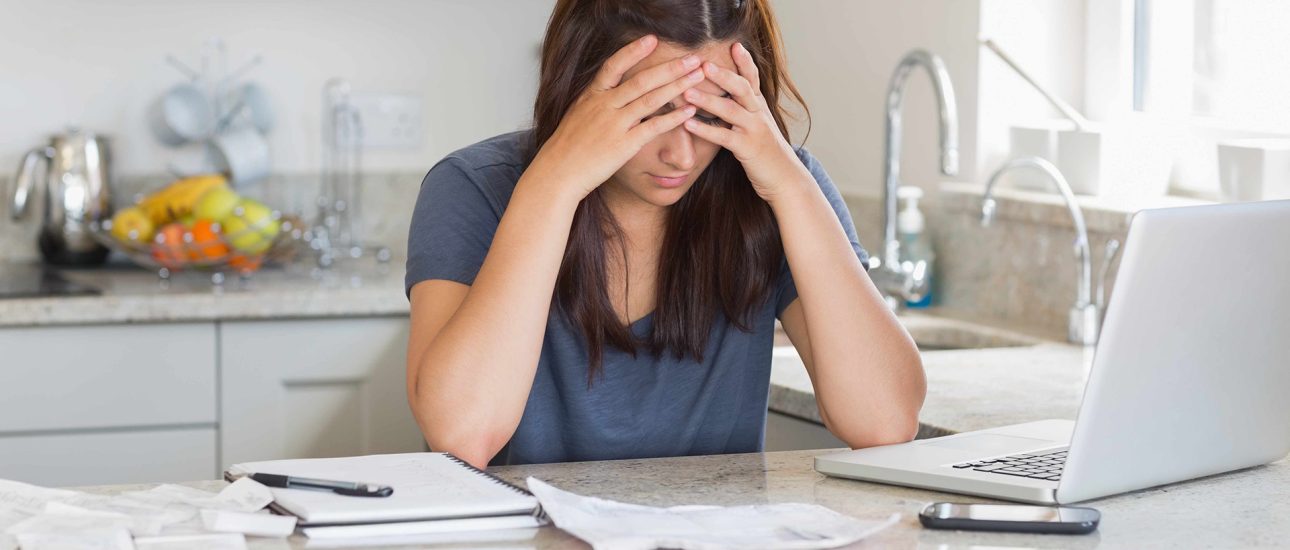 Woman stressed over bills