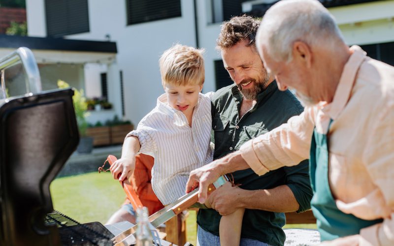 Family grilling