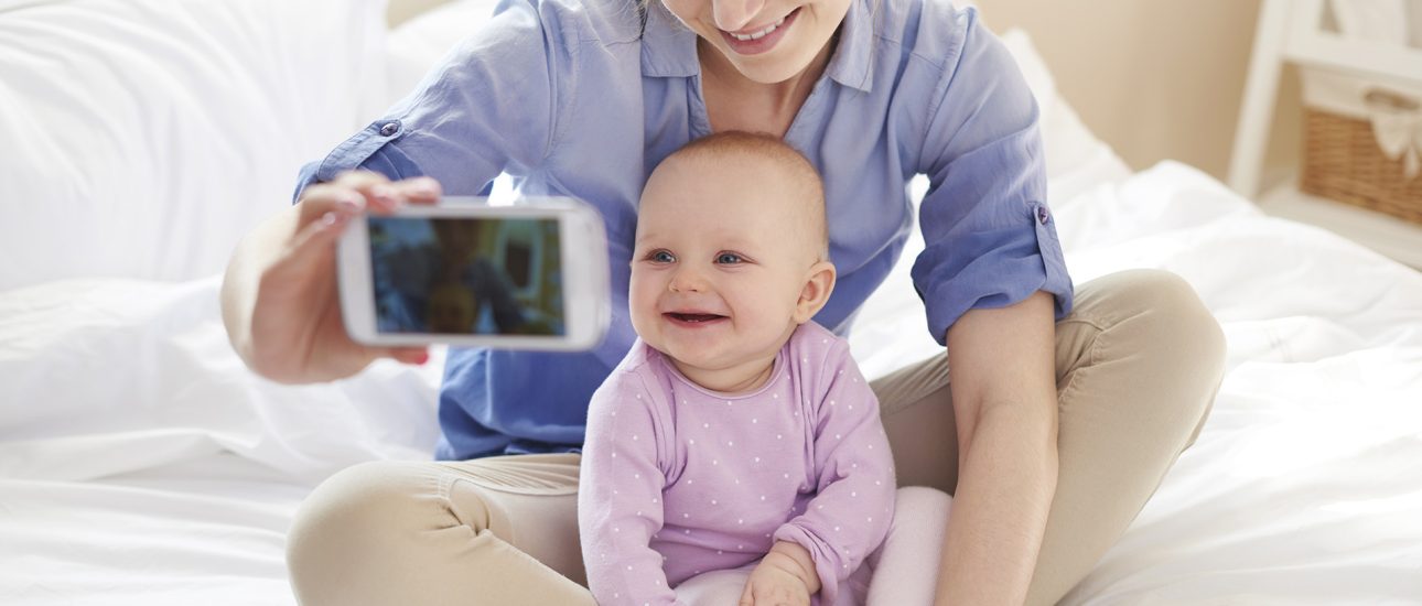 Mom and child taking a selfie