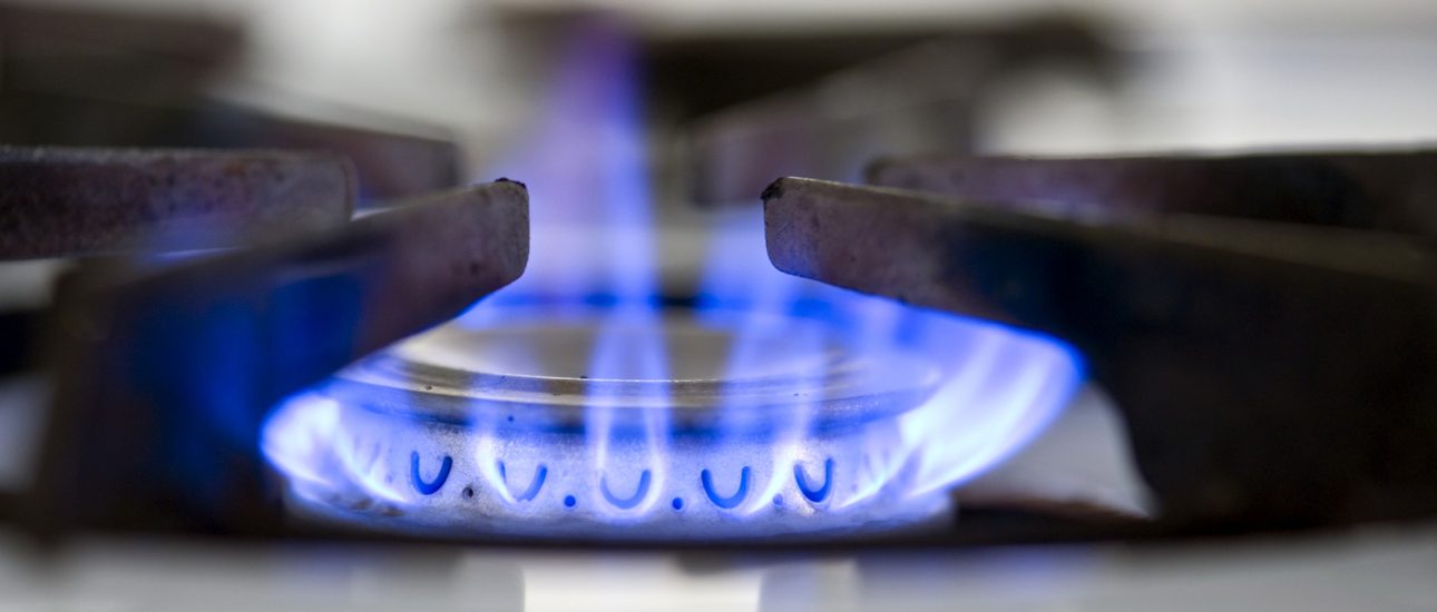 Natural gas used for cooking