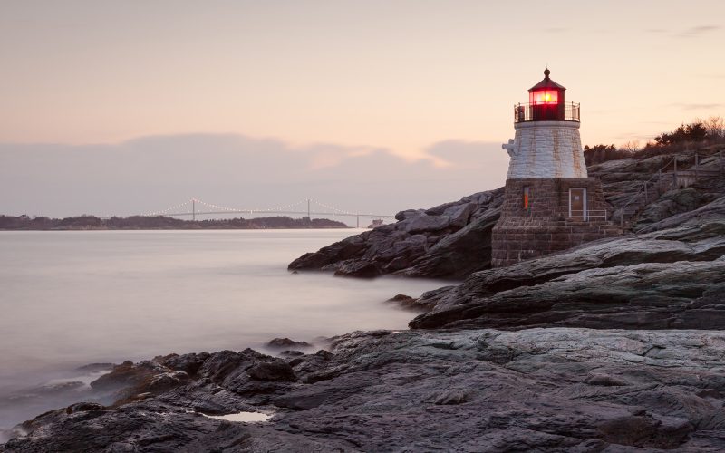 Castle Hill light house in Rhode Island New England