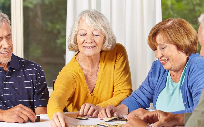 Group of Seniors Playing Games