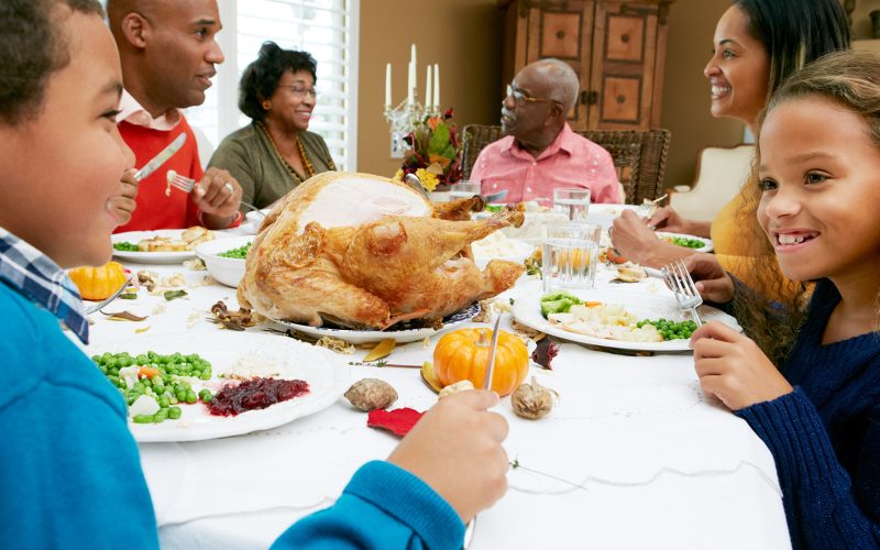 Family Celebrating Thanksgiving