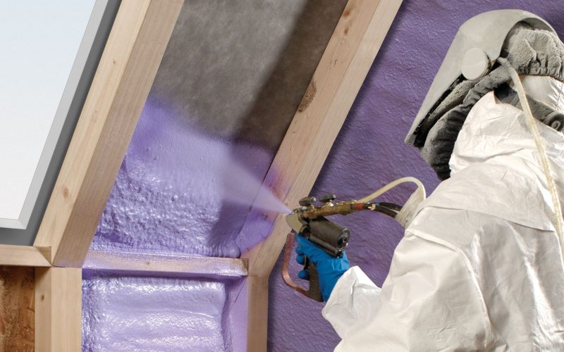 Spray Insulation in a Home