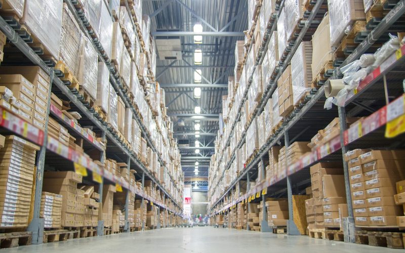 Warehouse with boxes Warehouse with boxes