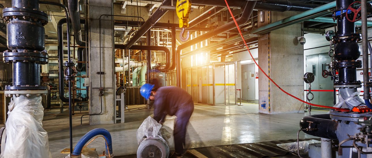 Worker in a manufacturing facility