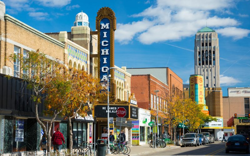 Liberty Street Scene in Ann Arbor