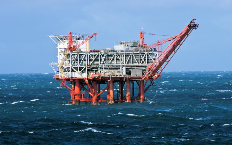 Offshore oil rig in Gulf of Mexico