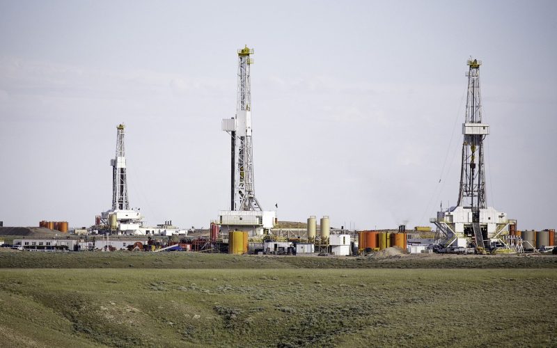 Onshore fracking well pad