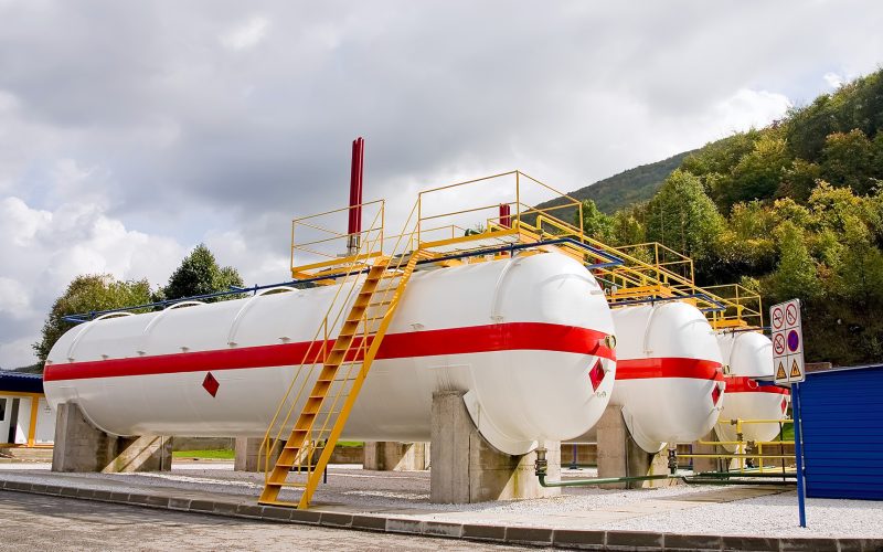 Propane storage tanks