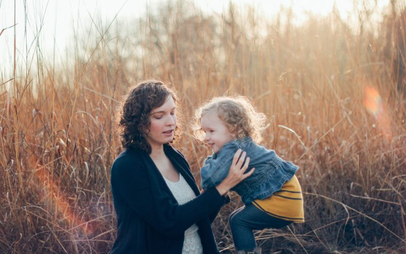 Family Outside in a Field