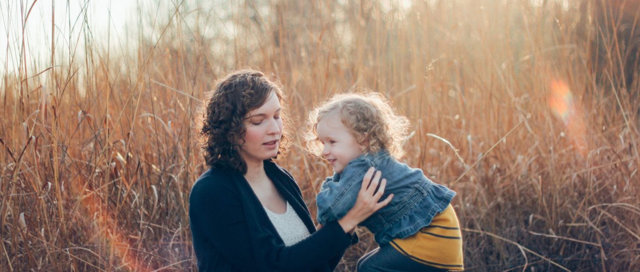 Family Outside in a Field