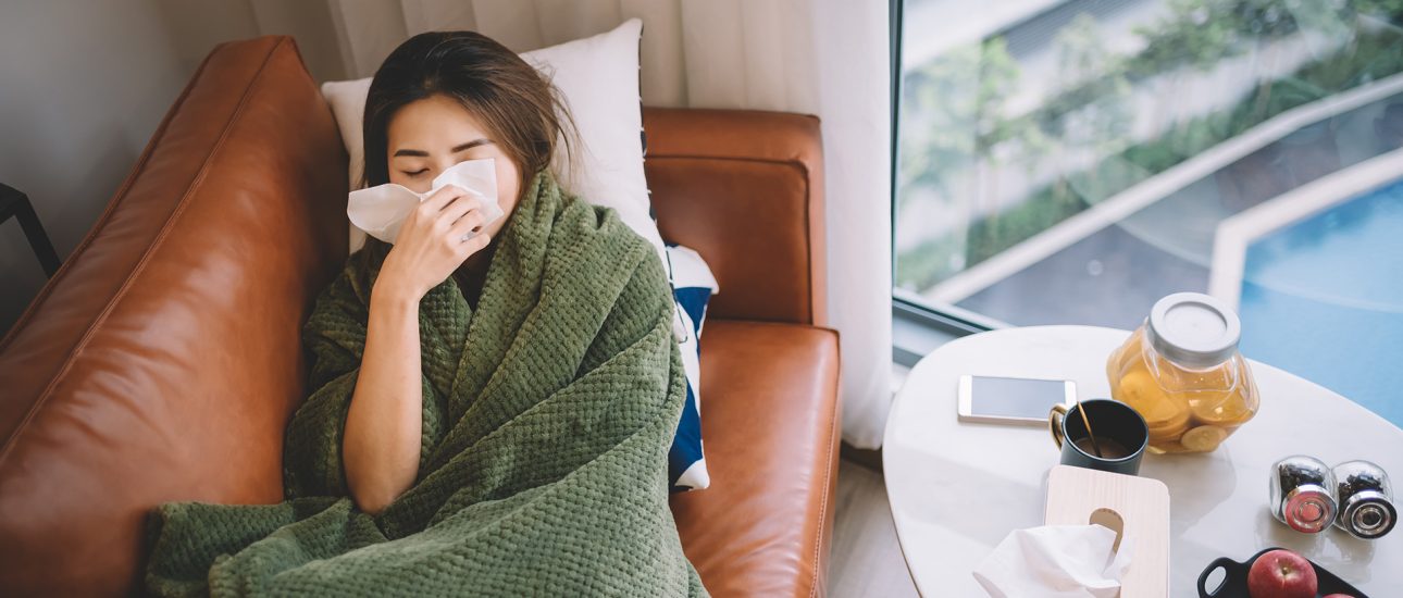 Woman Fighting Cold