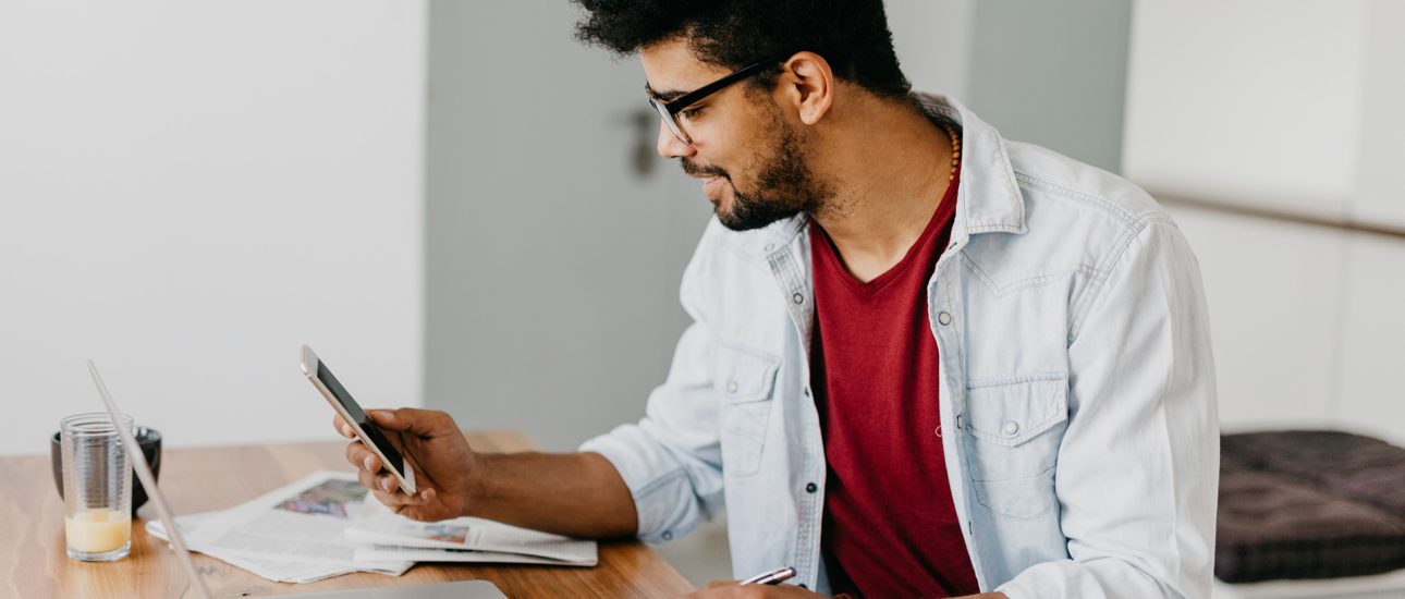 Man Working at Home