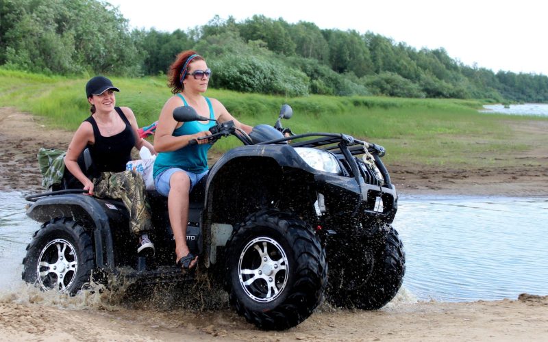 Riding an ATV