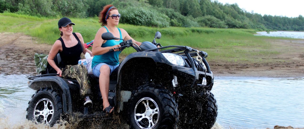 Riding an ATV