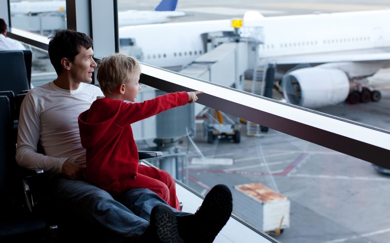 Waiting in an airport