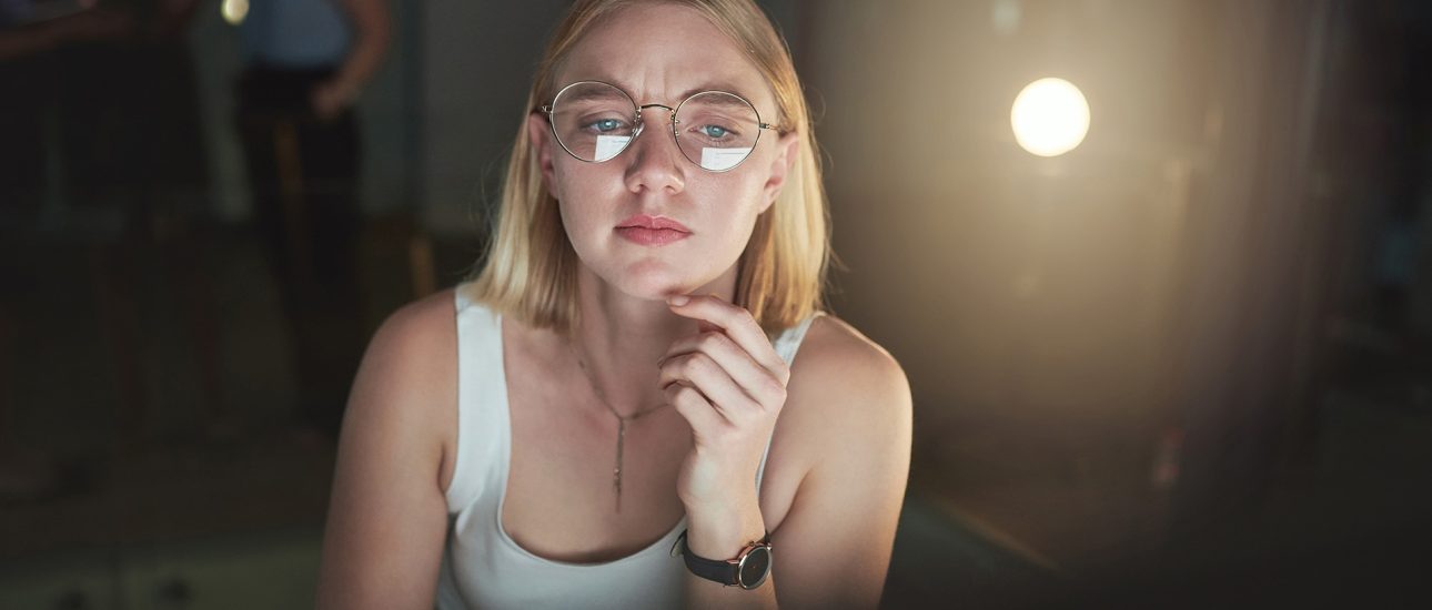 Woman Looking at Computer