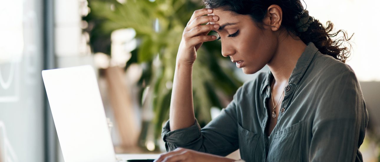 Woman Looking At Her Computer