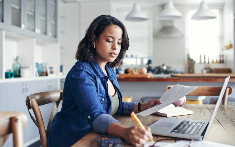 Woman Teleworking