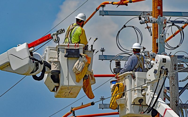 Linemen Working on Transformer