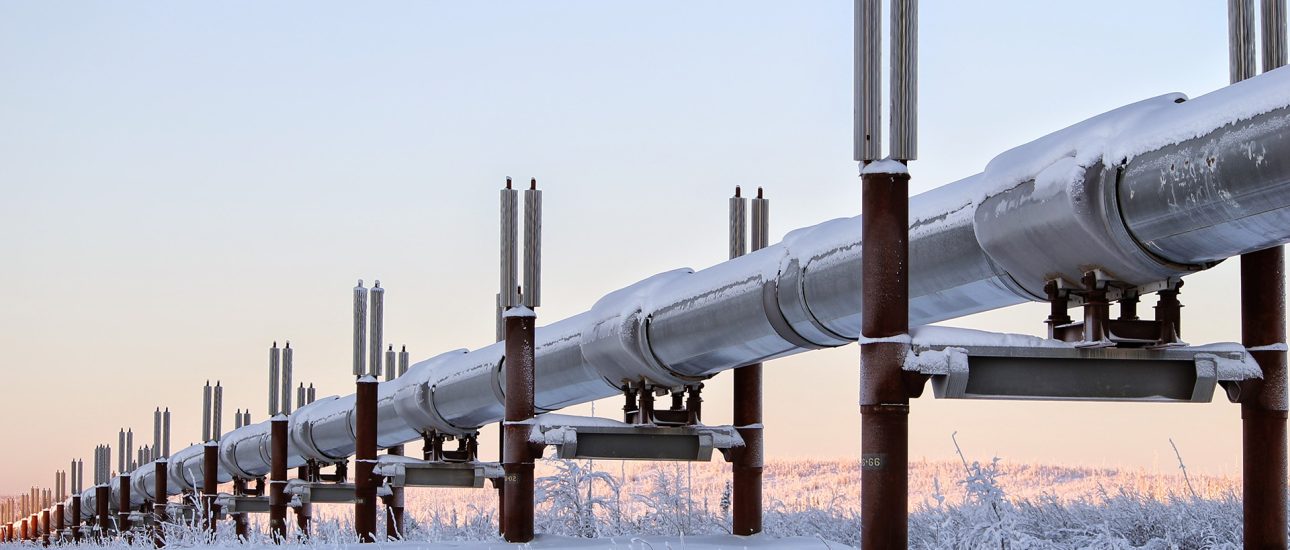 Trans Alaska Pipeline in Winter