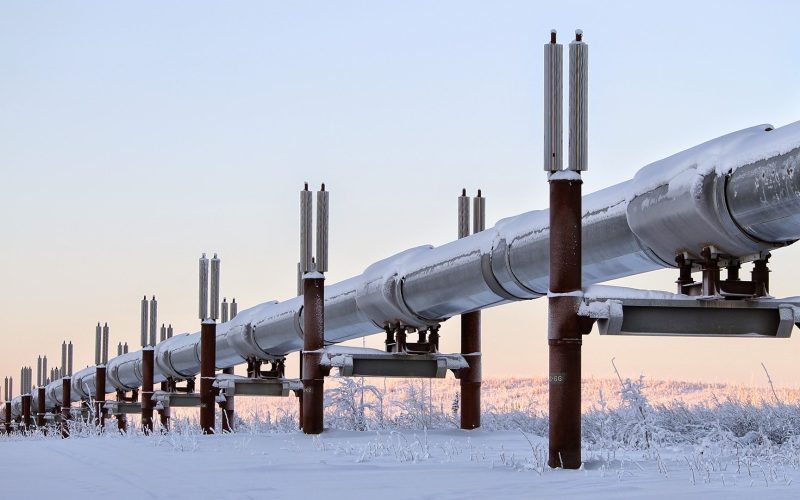 Trans Alaska Pipeline in Winter