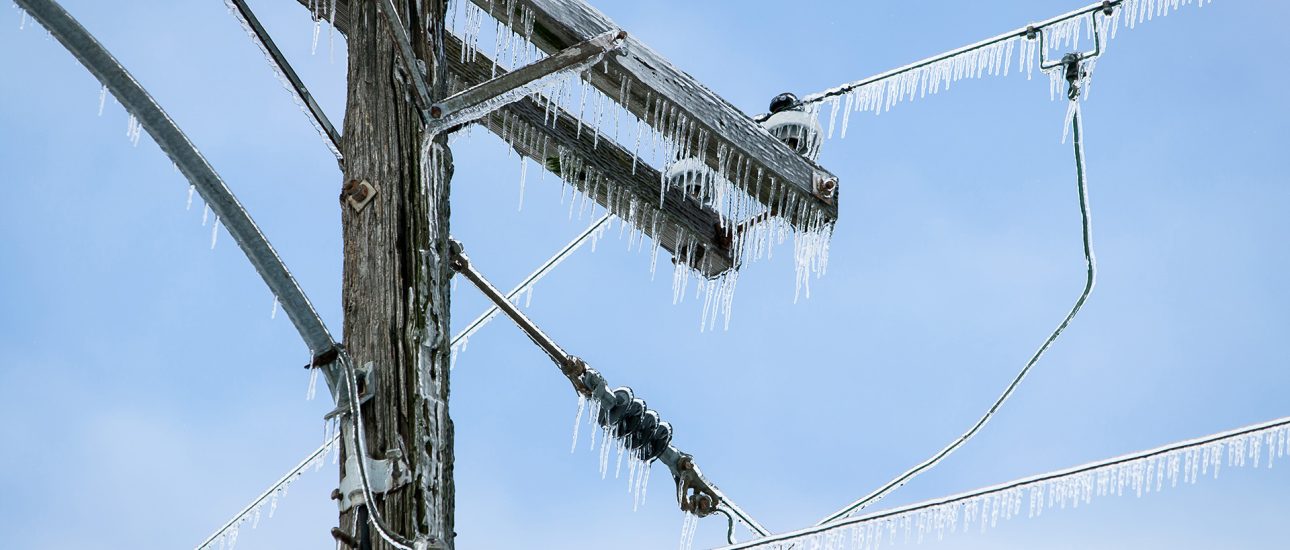 Ice on electric lines