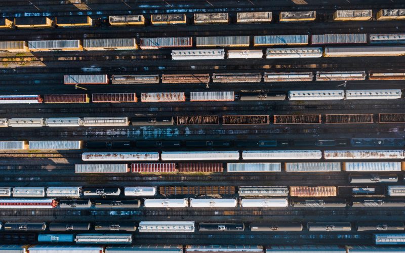 Cars In Rail Yard