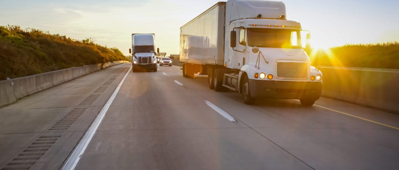 Semi trucks on the road