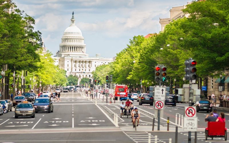 Pennsylvania Avenue and United States Capitol, Washington, D.C. Pennsylvania Avenue and United States Capitol